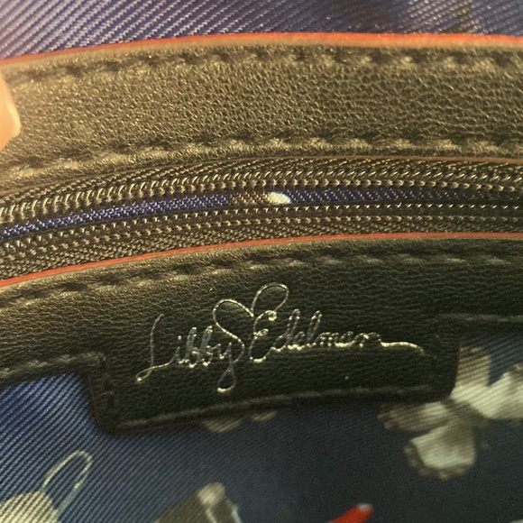 Libby Edelman cross body purse navy blue with red accent stripes Excellent - Picture 5 of 7